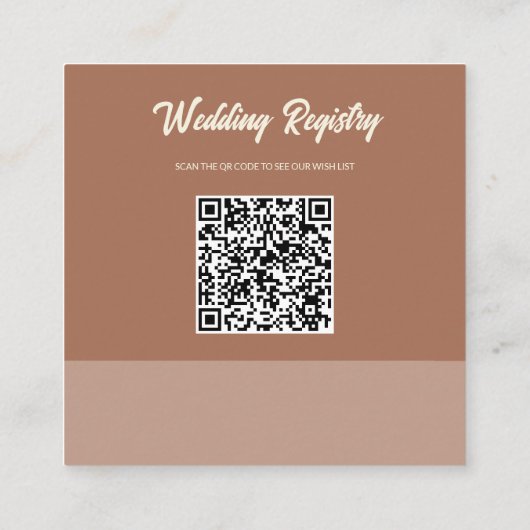 Boogstijl Natuur Wedding QR Code Enclosure Kaart (Achterkant)