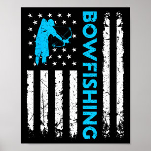 Boogvissen VS Vlag Vintage Vissen Boogvis Jager Poster