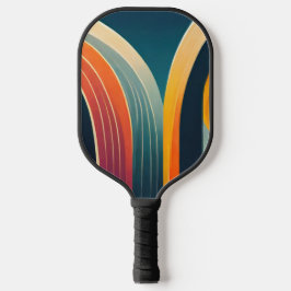 Boogvormen in heldere kleuren pickleball paddle