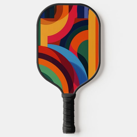 Boogvormen in levendige kleuren pickleball paddle (Voorkant)