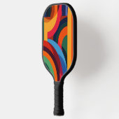 Boogvormen in levendige kleuren pickleball paddle (Links)