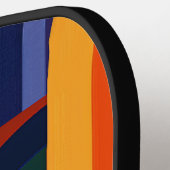 Boogvormen in levendige kleuren pickleball paddle (Links Detail)