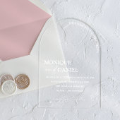 Boogvormige Elegante Kalligrafie Eenvoudige BRUILO Acryl Uitnodigingen