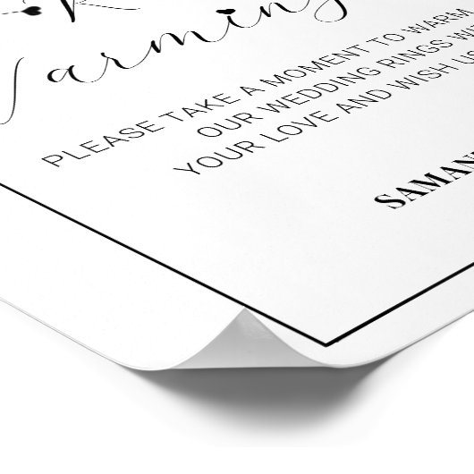 Boogvormige Ringverwarmingsbord voor de Trouwcerem Poster (Hoek)