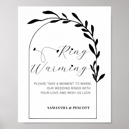 Boogvormige Ringverwarmingsbord voor de Trouwcerem Poster (Voorkant)