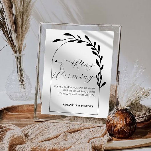 Boogvormige Ringverwarmingsbord voor de Trouwcerem Poster