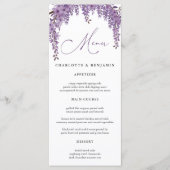 Boogvormige tak Wisteria bloementuin bruiloft Menu (Voorkant)