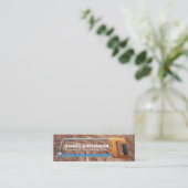 boogzaag | Houtkorrels Mini Visitekaartje (Staand voorkant)