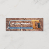 boogzaag | Houtkorrels Mini Visitekaartje (Achterkant)