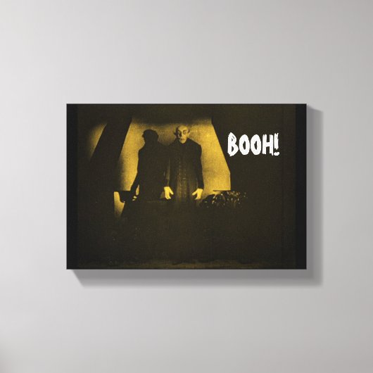 Booh Vampire Horror Nosferatu Geel Canvas Afdruk (Voorkant)