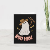 BooHaw Ghost Halloween Cowboy Cowgirl Kostuum Ret Kaart (Voorkant)