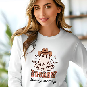 Boohaw Halloween Retro Groovy Western Ghost Spooky T-shirt