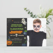 Booidag-uitslag | Spooky Schattigee Partij Kaart (Staand voorkant)