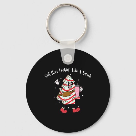 Boojee hier ziet eruit als een snack leuk Kerstfee Sleutelhanger (Voorkant)