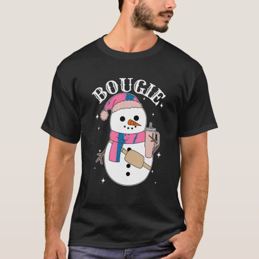 Boojee Snowman Bougie Snowman Riem Bag Boojee Xmas T-shirt (Voorkant)