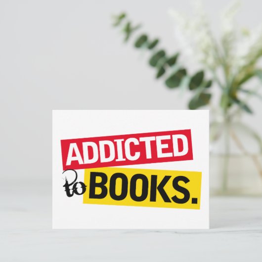 Book Addicate Funny Reading Gift Briefkaart (Staand voorkant)