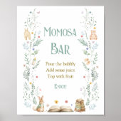 Book Baby Shower Momosa Bar Poster (Voorkant)