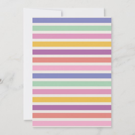 Book Birthday Library nodigt roze tas uit om te le Kaart (Achterkant)