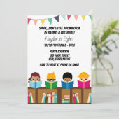 Book Birthday Uitnodiging (Staand voorkant)