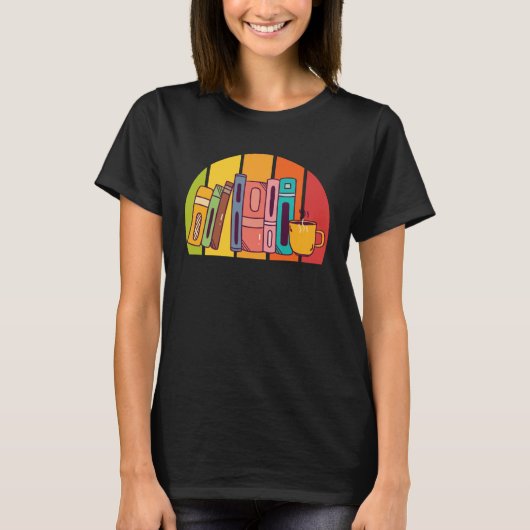 Book  Bookshelf Bookworm and Reading Fans Books T-shirt (Voorkant)
