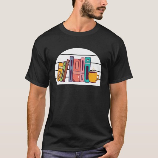 Book  Bookshelf Bookworm and Reading Fans Books T-shirt (Voorkant)