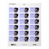 Book Bord Labels Smartie Pants School Girl (Full Sheet)