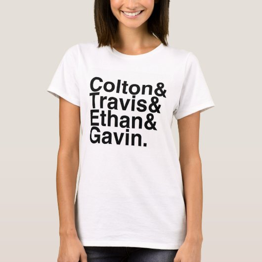 Book BoyVriend - Colton Travis Ethan Gavin T-shirt (Voorkant)
