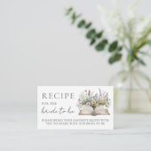 Book Bridal Shower Recipe Informatiekaartje (Staand voorkant)