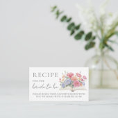 Book Bridal Shower Recipe Informatiekaartje (Staand voorkant)
