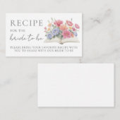 Book Bridal Shower Recipe Informatiekaartje (Voorkant / Achterkant)