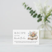 Book Bridal Shower Recipe Informatiekaartje (Staand voorkant)