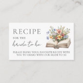 Book Bridal Shower Recipe Informatiekaartje (Voorkant)
