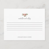 Book Bridal Shower Recipe Request Card Informatiekaartje (Achterkant)