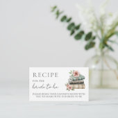 Book Bridal Shower Recipe Request Informatiekaartje (Staand voorkant)