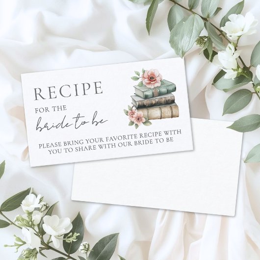 Book Bridal Shower Recipe Request Informatiekaartje