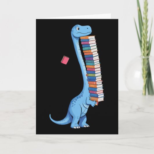 Book Carrying Dinosaur Reading Dino Kaart (Voorkant)
