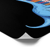 Book Carrying Dinosaur Reading Dino  Poster (Hoek)