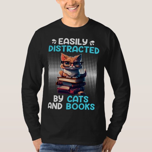 Book Cat fan Bookworm Book Reader Bookfriend 2 T-shirt (Voorkant)