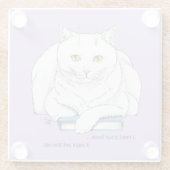 Book Cat Glazen Onderzetter (Achterkant)