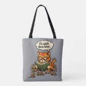 book cat tote bag (Achterkant)