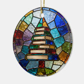 Book Christmas Tree Keramisch Ornament (Links)