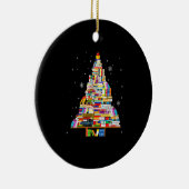 book christmas tree librarian book lovers xmas keramisch ornament (Rechts)