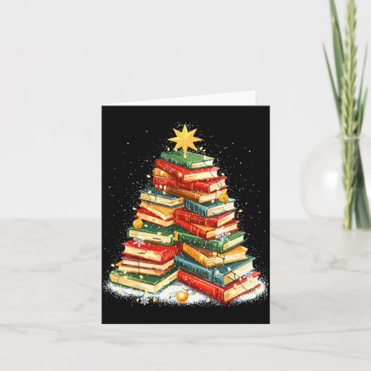 Book Christmas Tree Reading  Kaart (Voorkant)