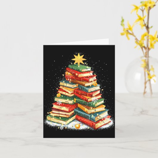 Book Christmas Tree Reading  Kaart (Gele Bloem)