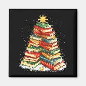 Book Christmas Tree Reading  Magneet (Voorkant)