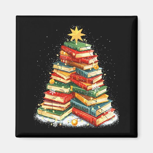 Book Christmas Tree Reading Magneet (Voorkant)