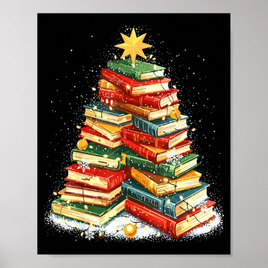 Book Christmas Tree Reading  Poster (Voorkant)