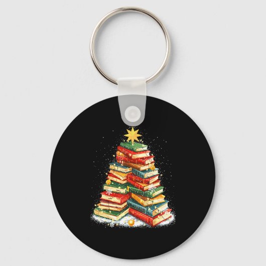 Book Christmas Tree Reading  Sleutelhanger (Voorkant)