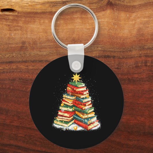 Book Christmas Tree Reading  Sleutelhanger (Voorkant)