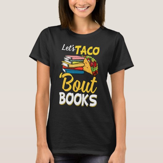 Book Cinco de Mayo Bookish Taco over boek T-shirt (Voorkant)